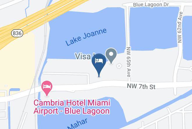 Extended Stay America Miami Airport Blue Lagoon Map