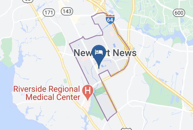 Extended Stay America Newport News Oyster Point Map