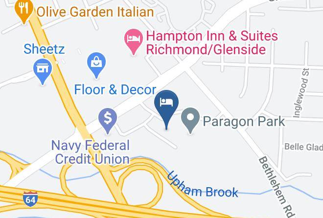 Extended Stay America Richmond W Broad Street Glenside North Map