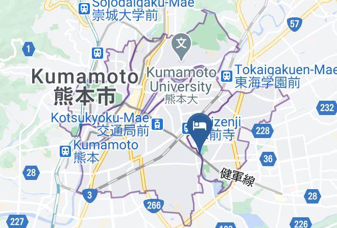 Kumamoto City Chuo Ward - Extol Inn Kumamoto Suizenji Maps