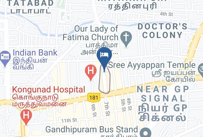 Coimbatore - Fabhotel Prime Royal Castle Maps