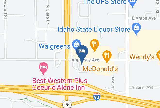 Kootenai - Fairbridge Inn Coeur D'alene Maps