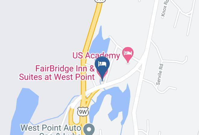 Fairbridge Inn & Suites At West Point Map