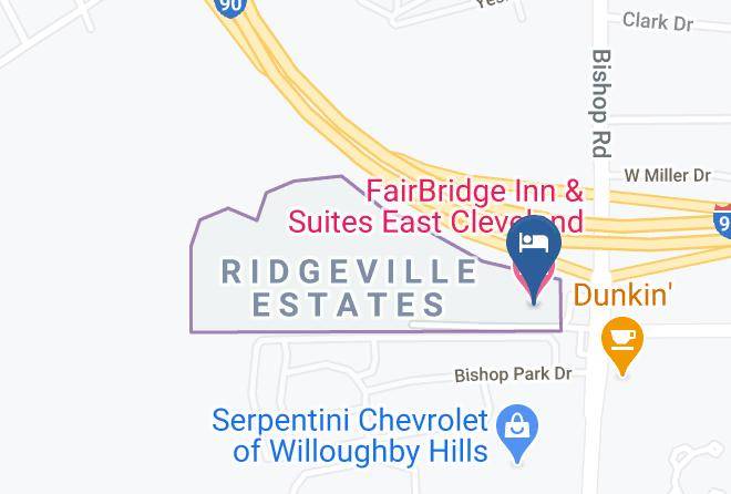 Fairbridge Inn & Suites East Cleveland Map