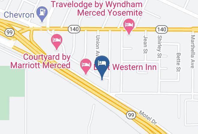 Merced - Fairbridge Inn & Suites Merced Gateway To Yosemite Maps