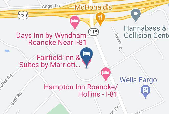 Fairfield Inn & Suites By Marriott Roanoke Hollins I 81 Map