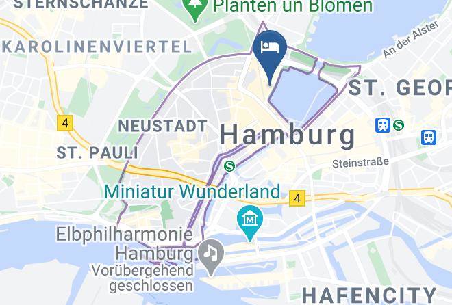 Stadt Hamburg - Fairmont Hotel Vier Jahreszeiten Maps