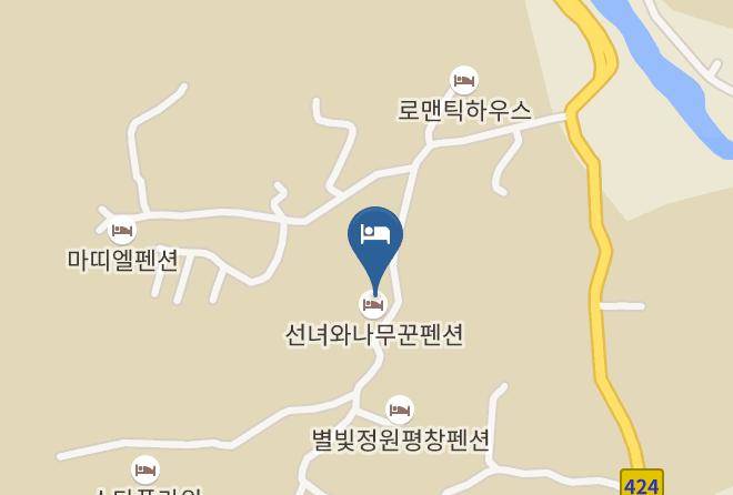 Pyeongchanggun - Fairy & Woodcutter Pension Maps