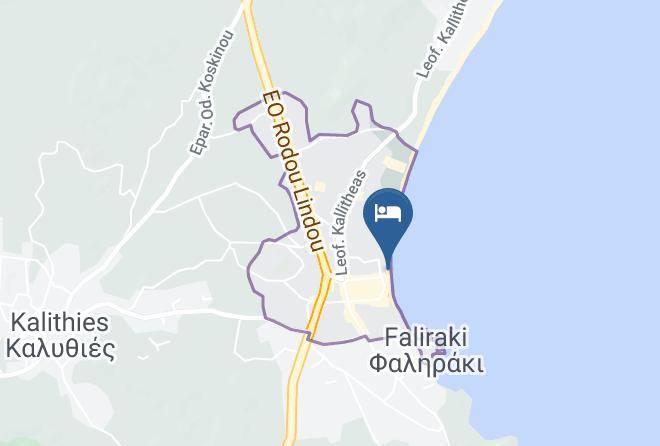 Dodecanese - Faliraki Beach Maps