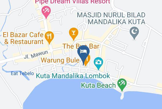 Family Beach Hotel Kuta Lombok Map