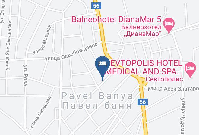 Pavel Banya - Family Hotel Rose Maps