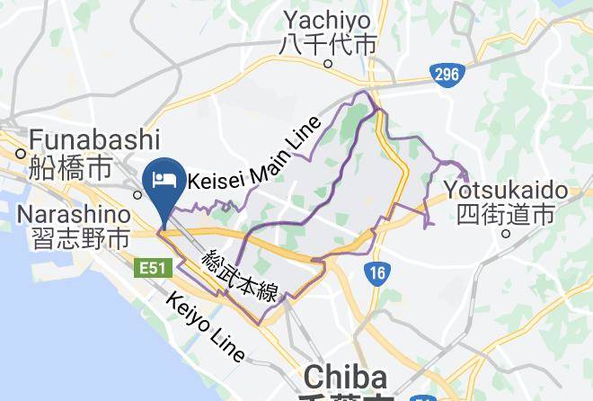 Chiba City Hanamigawa Ward - Famy Inn Makuhari Maps