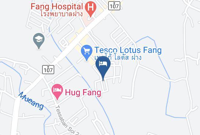 Fang Villa Hotel Map - Chiang Mai - Amphoe Fang