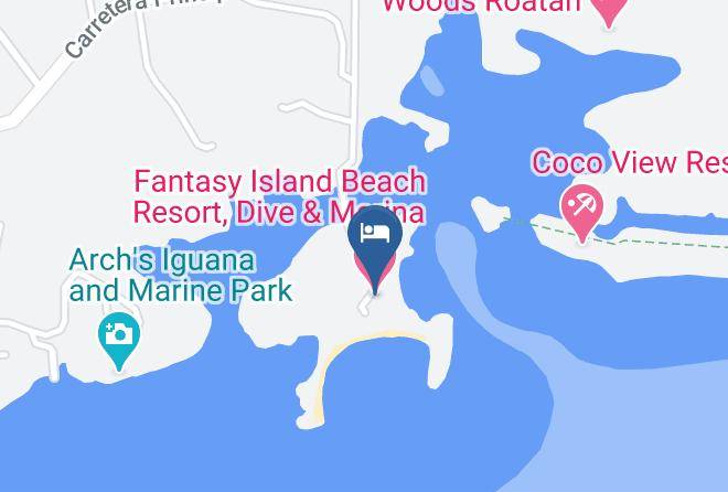 Roatan - Fantasy Island Beach Resort Dive & Marina Maps
