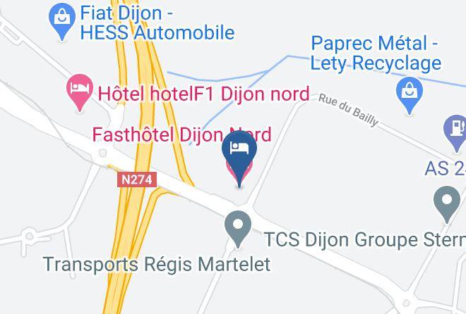 Cote D Or - Fasthotel Dijon Nord Maps