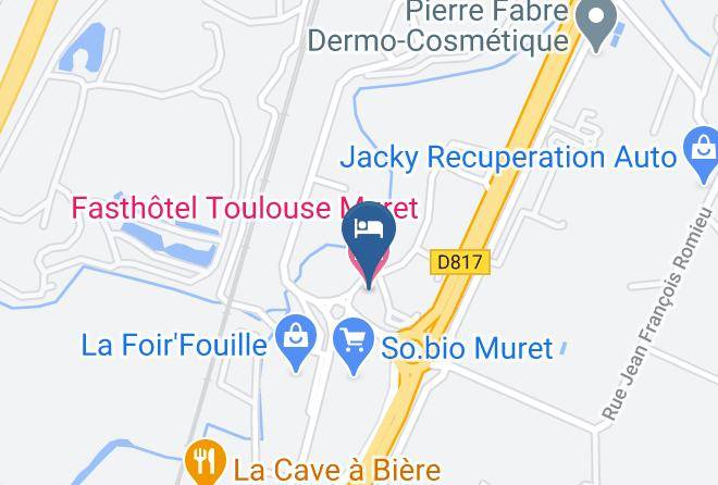 Fasthotel Toulouse Muret Map