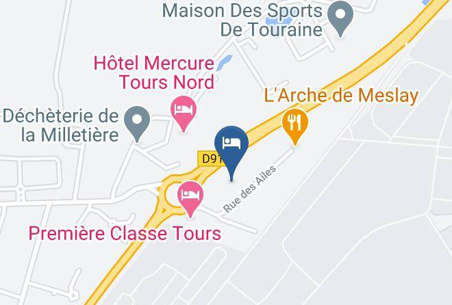 Indre Et Loire - Fasthotel Tours Nord Maps