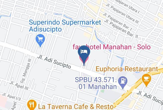 Surakarta - Favehotel Manahan Solo Maps