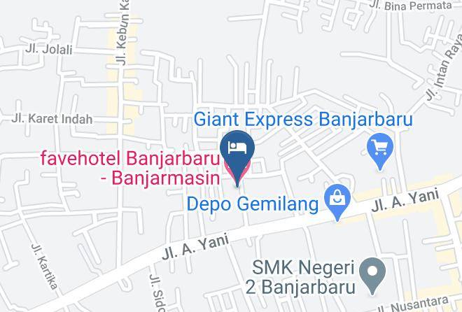 Kota Banjarbaru - Favehotel Banjarbaru Banjarmasin Maps