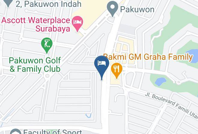 Kota Surabaya - Favehotel Graha Agung Surabaya Maps