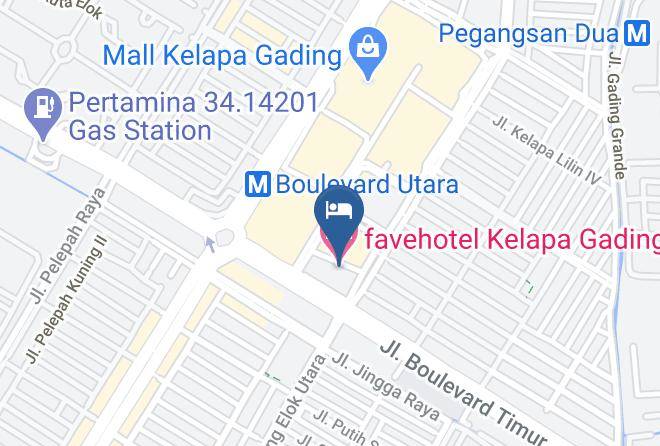 North Jakarta - Favehotel Kelapa Gading Maps