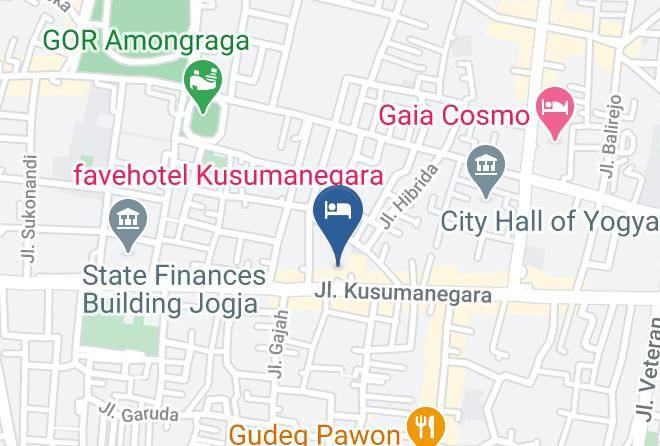 Kota Yogyakarta - Fave Hotel Kusumanegara Maps