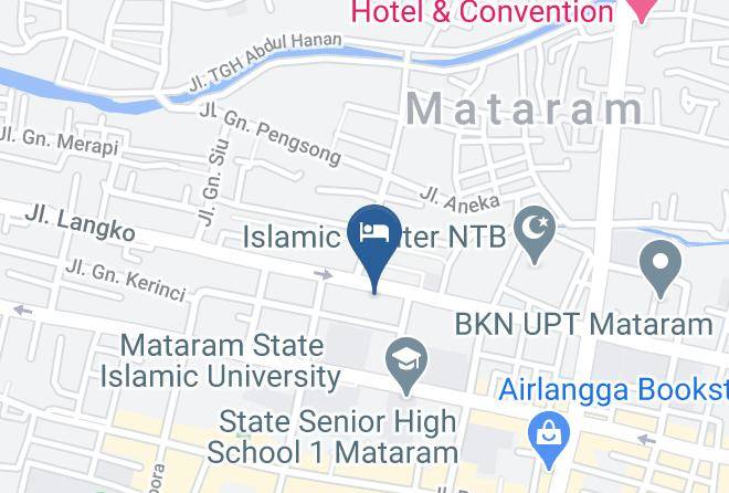 Kota Mataram - Favehotel Langko Mataram Maps