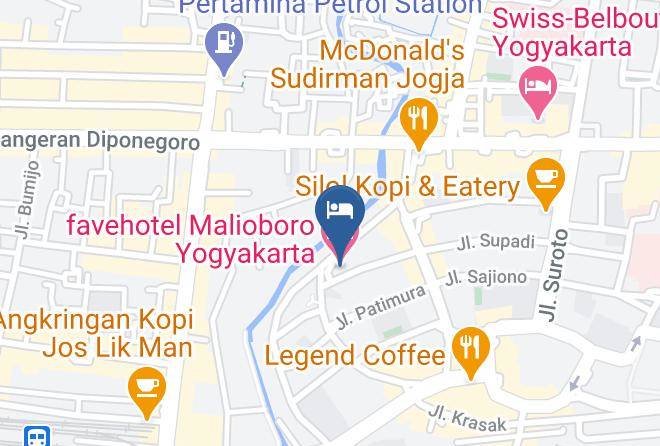 Kota Yogyakarta - Favehotel Malioboro Yogyakarta Maps