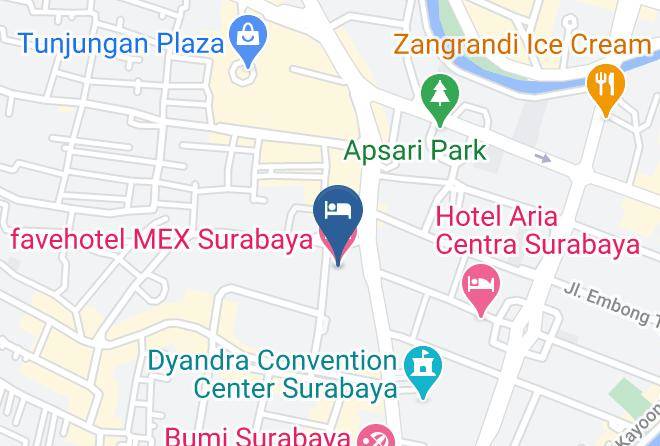 Kota Surabaya - Favehotel Mex Surabaya Maps