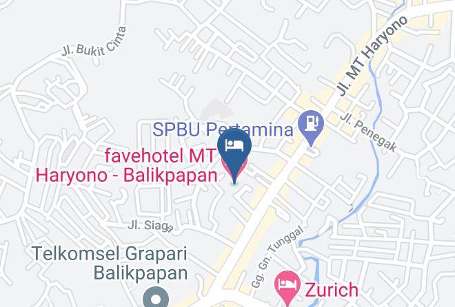 Balikpapan - Favehotel M T Haryono Balikpapan Maps