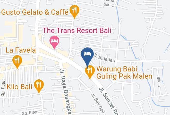 Badung Regency - Favehotel Sunset Seminyak Maps