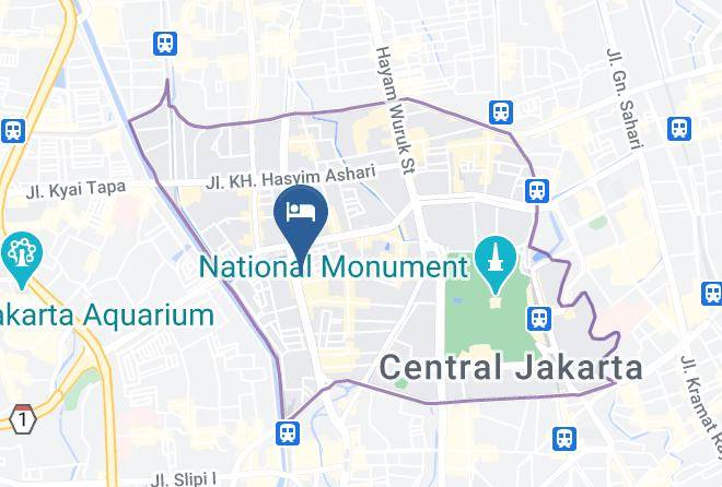 Central Jakarta - Favehotel Tanah Abang Cideng Maps