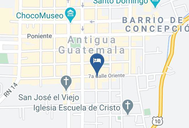 Antigua Guatemala - Feathers Hotel & Lounge Maps