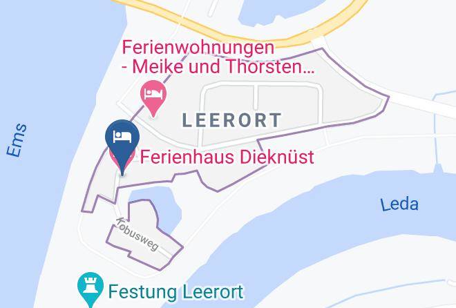 Leer - Ferienhaus Dieknust Maps