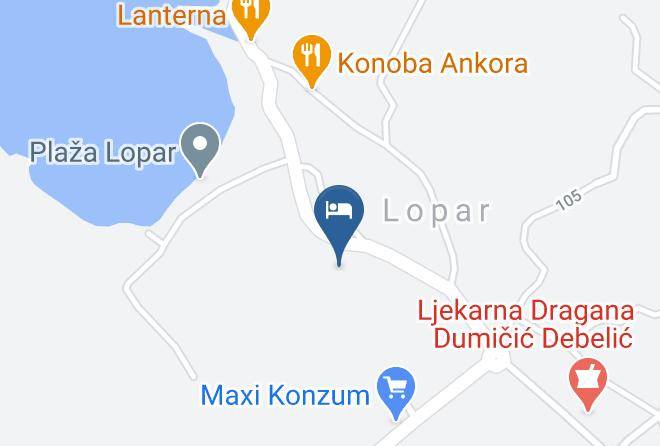 Lopar - Ferienwohnungen Nada Maps
