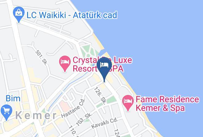 Kemer - Ferman Imperial Otel Night Club Restaurant Maps