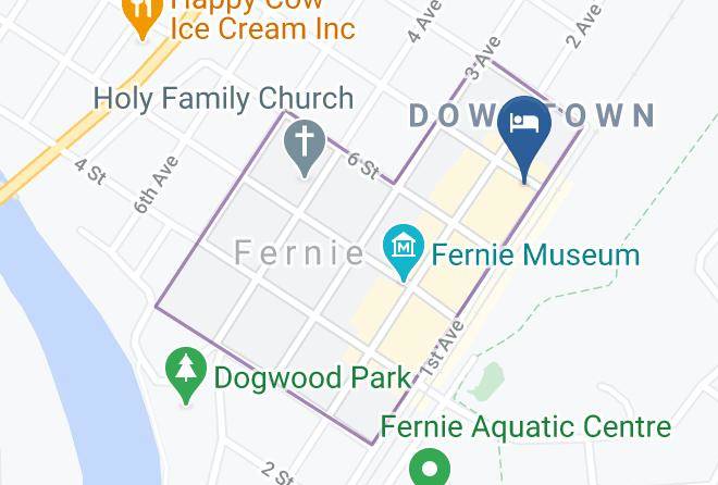 East Kootenay - Fernie Hotel And Pub Maps