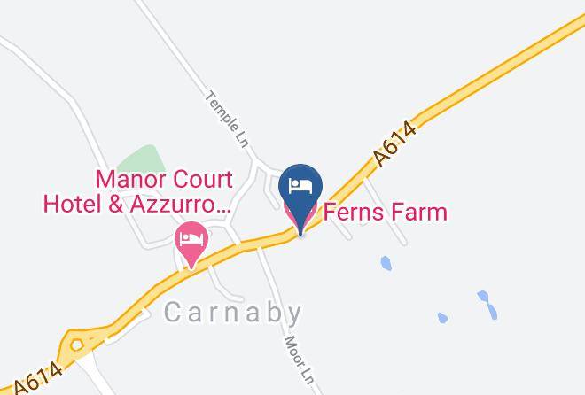East Riding Of Yorkshire - Ferns Farm Hotel Maps