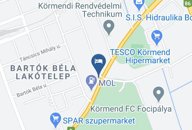 Kormend - Fezor Panzio Es Etterem Maps