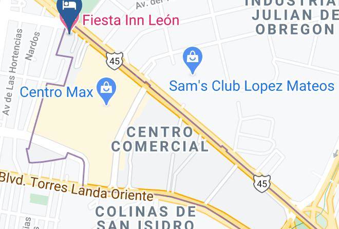 Leon - Fiesta Inn Leon Maps