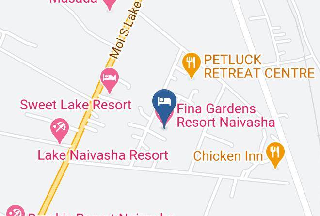 Nakuru - Fina Gardens Resort Naivasha Maps