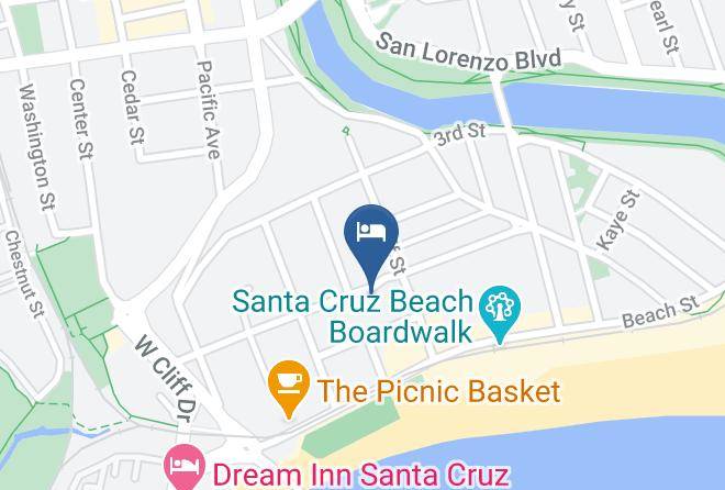 Santa Cruz - Fireside Inn Santa Cruz Maps