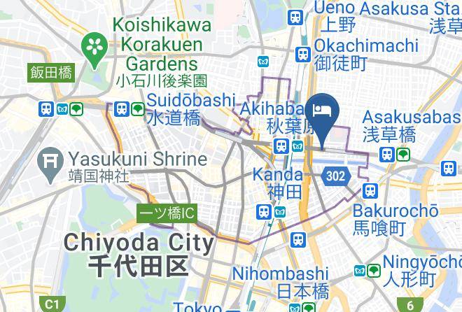 Chiyoda Ward - First Cabin Akihabara Maps