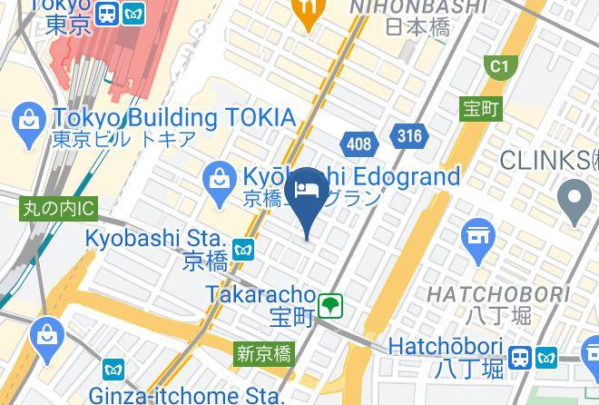 First Cabin Kyobashi Map - Tokyo Met - Chuo Ward