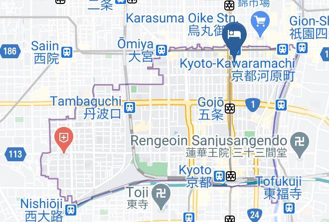 Kyoto City Shimogyo Ward - First Cabin Kyoto Karasuma Maps