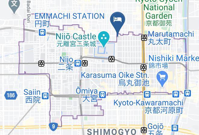 Kyoto City Nakagyo Ward - First Cabin Kyoto Nijojo Maps