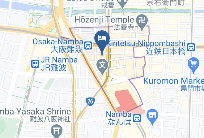 Osaka City Chuo Ward - First Cabin Midosuji Namba Maps
