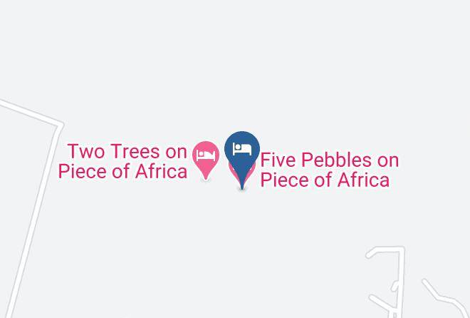 City Of Tshwane - Five Pebbles On Piece Of Africa Maps
