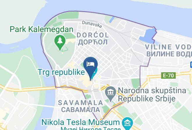 Belgrade City - Five Points Square City Center Maps