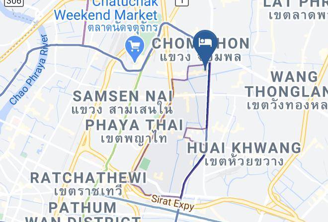 Din Daeng District - Five Stars Ratchada 19 Maps